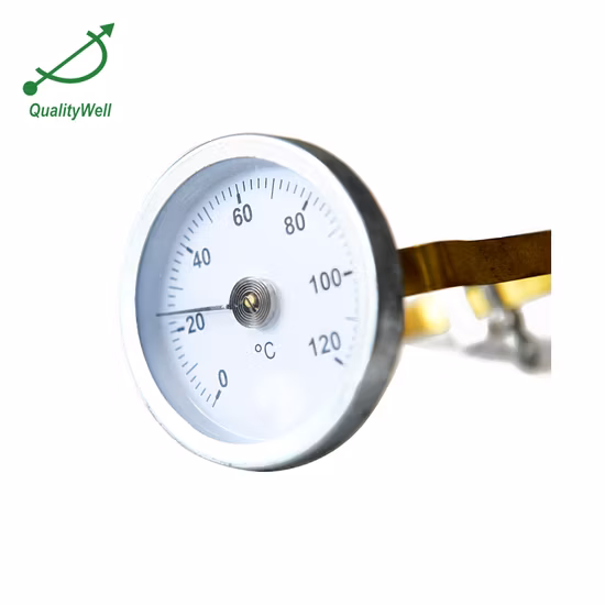 Zinc Plated Steel Temperature of The Surface Via Bimetallic Base Easy Move Thermometer